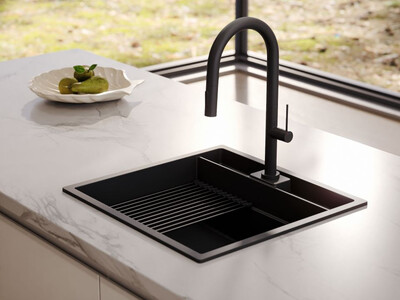 Zlewozmywak jednokomorowy 60 cm Bergen Double Pocket Multilevel