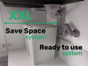 Syfon Save Space dwukomorowy teleskopowy manualny - prostokątny przelew