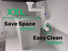 Syfon Save Space + Easy Clean jednokomorowy manualny z maskownicą do zlewów podblatowych - okrągły przelew