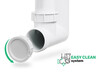 Syfon Save Space + Easy Clean dwukomorowy manualny - pionowy przelew