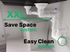 Syfon Save Space + Easy Clean dwukomorowy manualny z maskownicą - pionowy przelew
